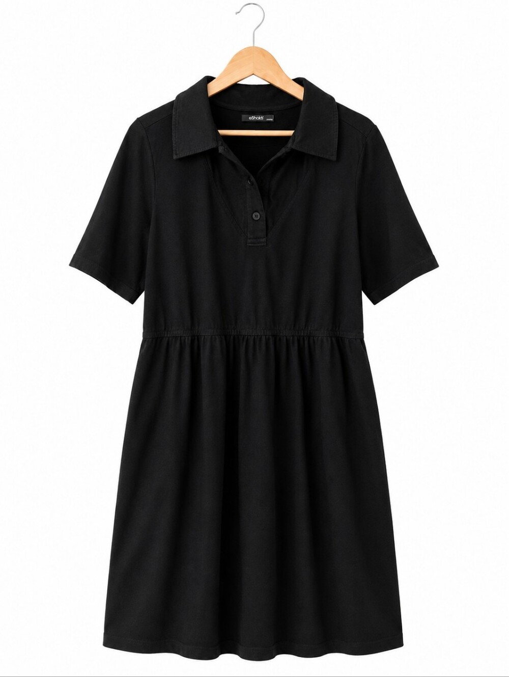 eShakti Black Collared Mini Dress
Minimalist • Casual Chic • Everyday Clas